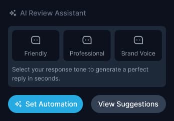 AI review responder drafting response suggestion