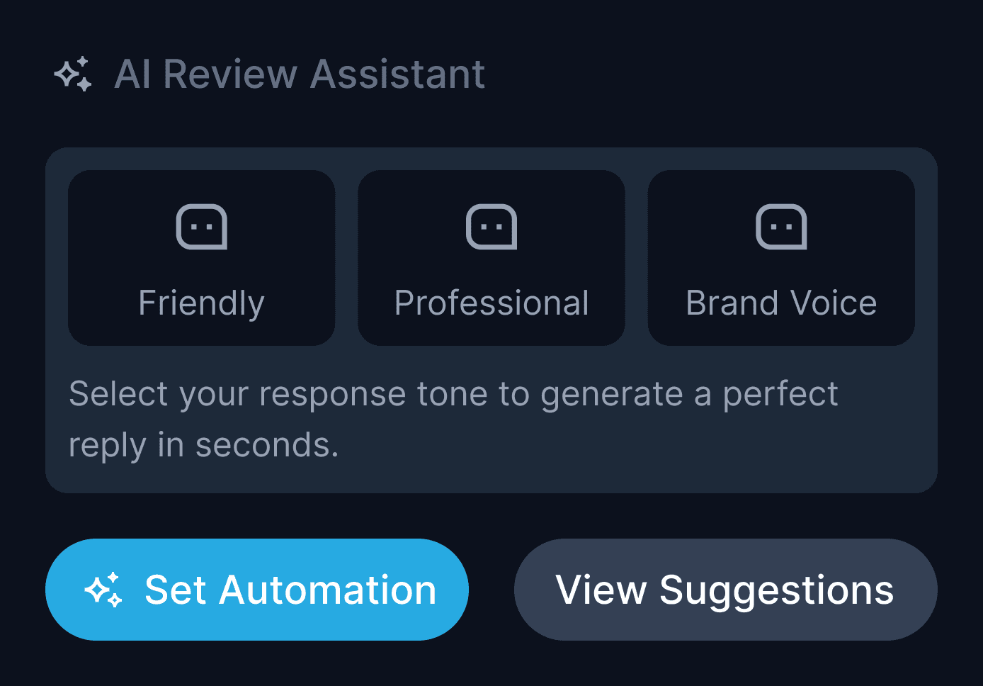 AI review responder drafting response suggestion