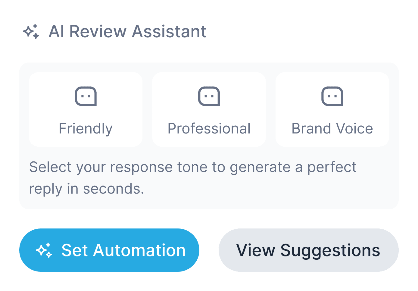 AI review responder drafting response suggestion