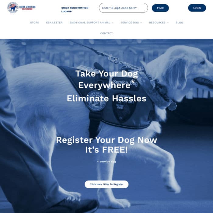 Federalservicedogregistration