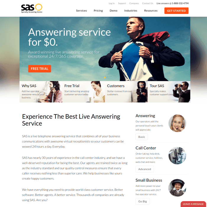 Specialtyansweringservice