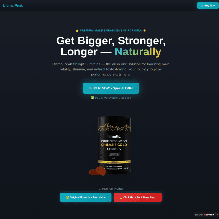 Ultima Peak Shilajit Lovable